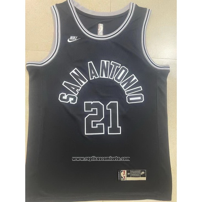 Camiseta San Antonio Spurs Tim Duncan #21 Statement 2022-23 Negro